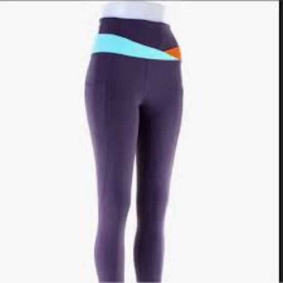 Marmot Pants - Marmot 7/8 Leggings Purple Blue Orange Size Small